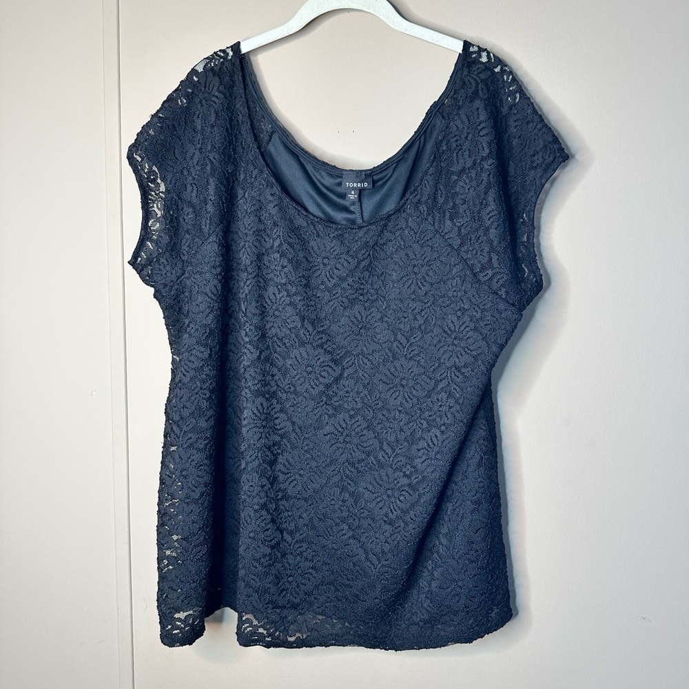 Torrid Black Lace Blouse